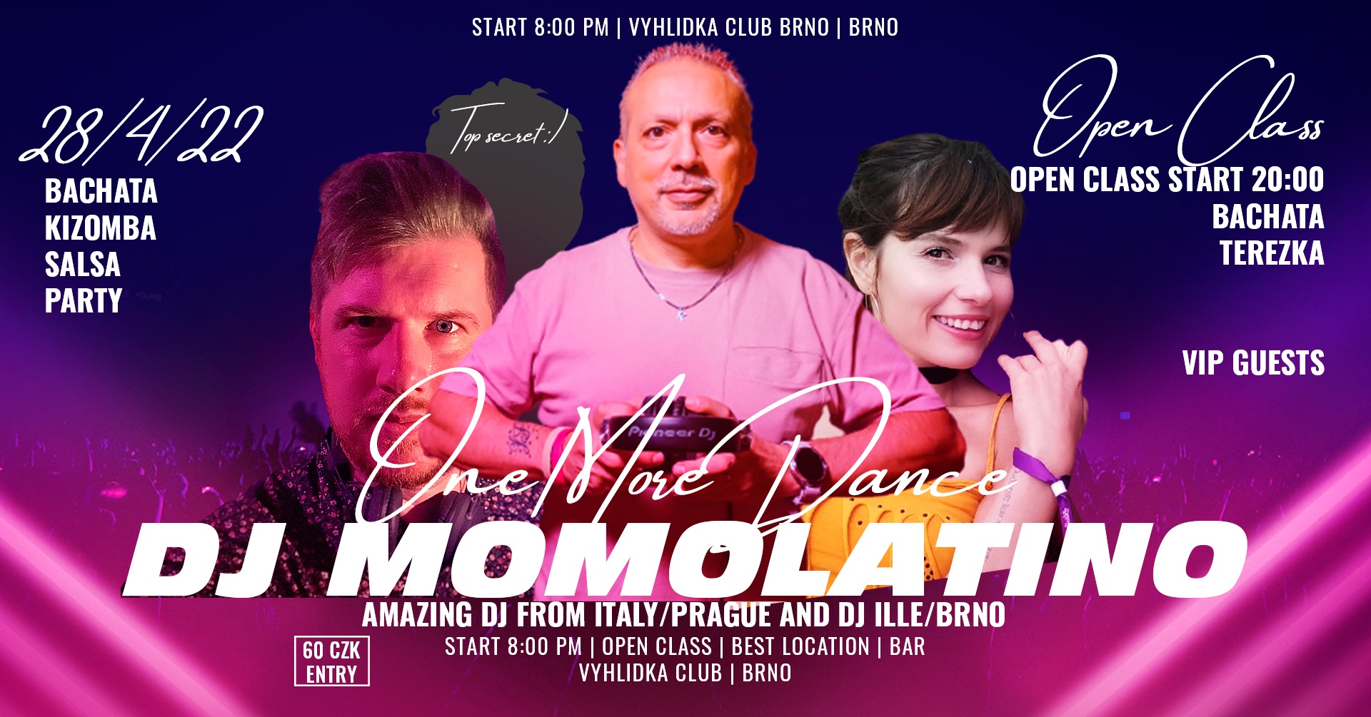 DJ MOMOLATINO OPĚT v Brně! Výjimečná Salsa, Bachata, Party a Open Class již ve čtvrtek 28 4 22!