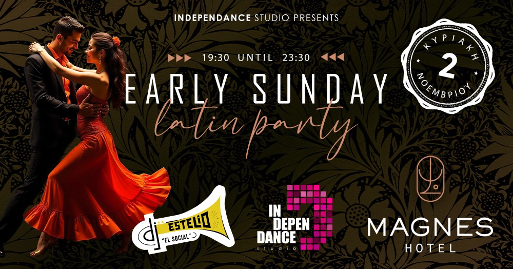 Early Sunday Latin Party @ Hotel Magnes Dj Estelio "El Social" 🍸