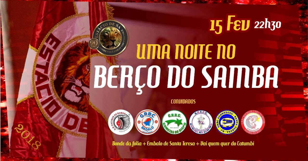 Nesta sexta(15), tem Cacique de Ramos e vários blocos na Estácio