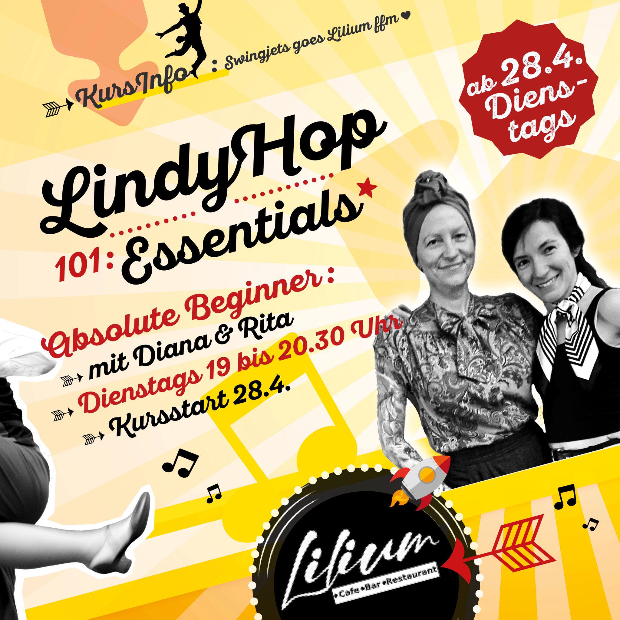 Lindy Hop 101: Essentials - Absolute Beginners Classes with Diana & Rita
