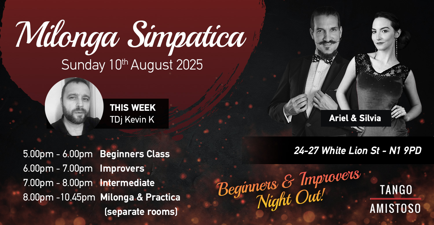 Milonga Simpatica - 10.08.2025 Beginners & Improvers Night Out