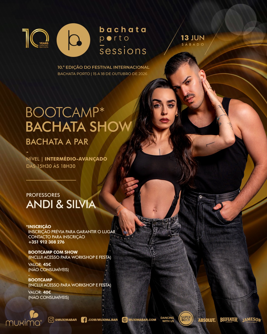 SÁBADO, 13 JUNHO - BOOTCAMP BACHATA SHOW - Bachata Porto Sessions