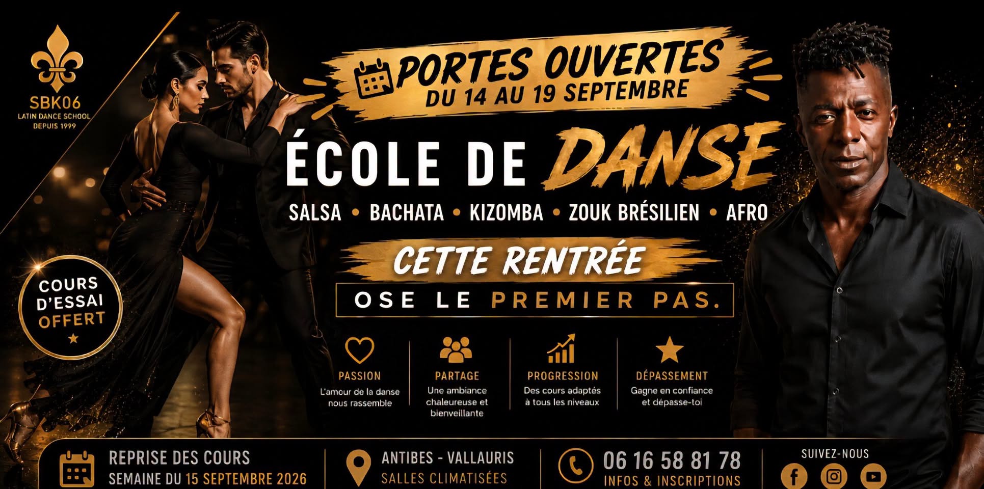 RENTRÉE 2026-27 SALSA-BACHATA-KIZOMBA - ZOUK BRÉSILIEN PORTES OUVERTES