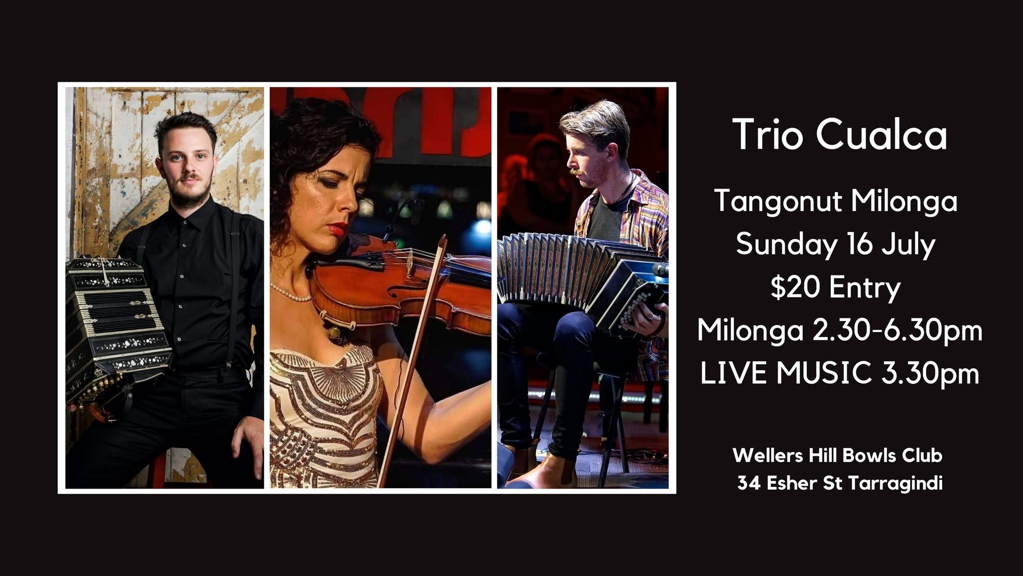 Trio Cualca at Tangonut Milonga