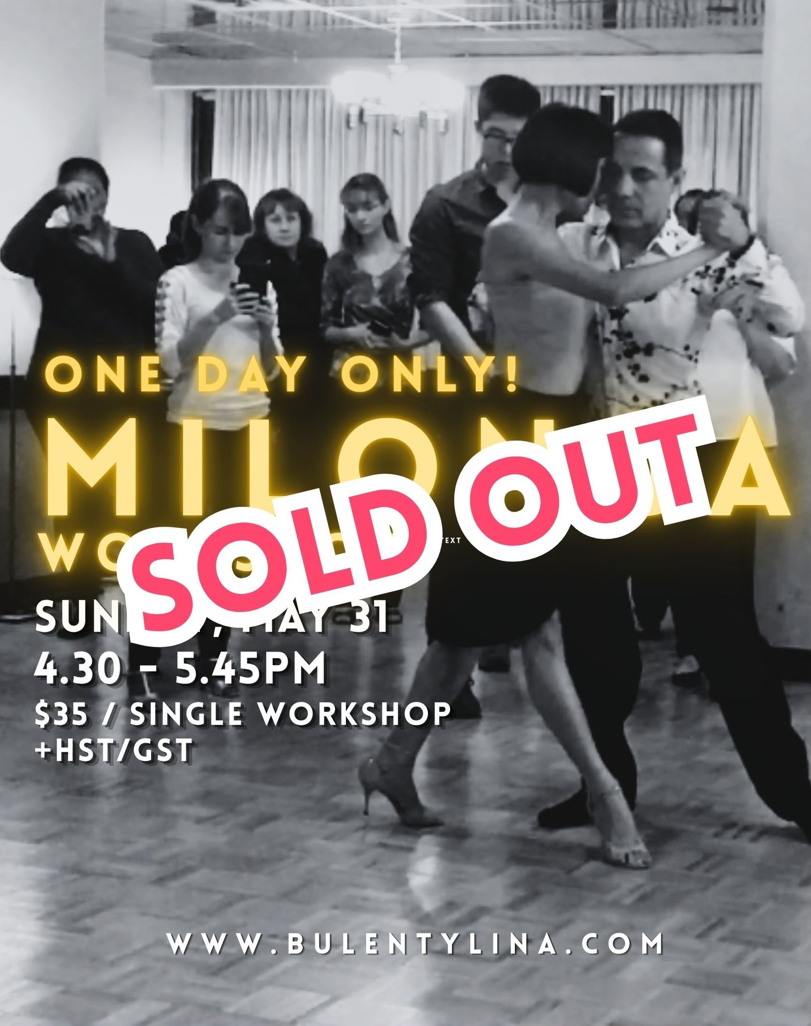 One Day Only! MILONGA Lisa Vs Traspie workshop (Int Adv)