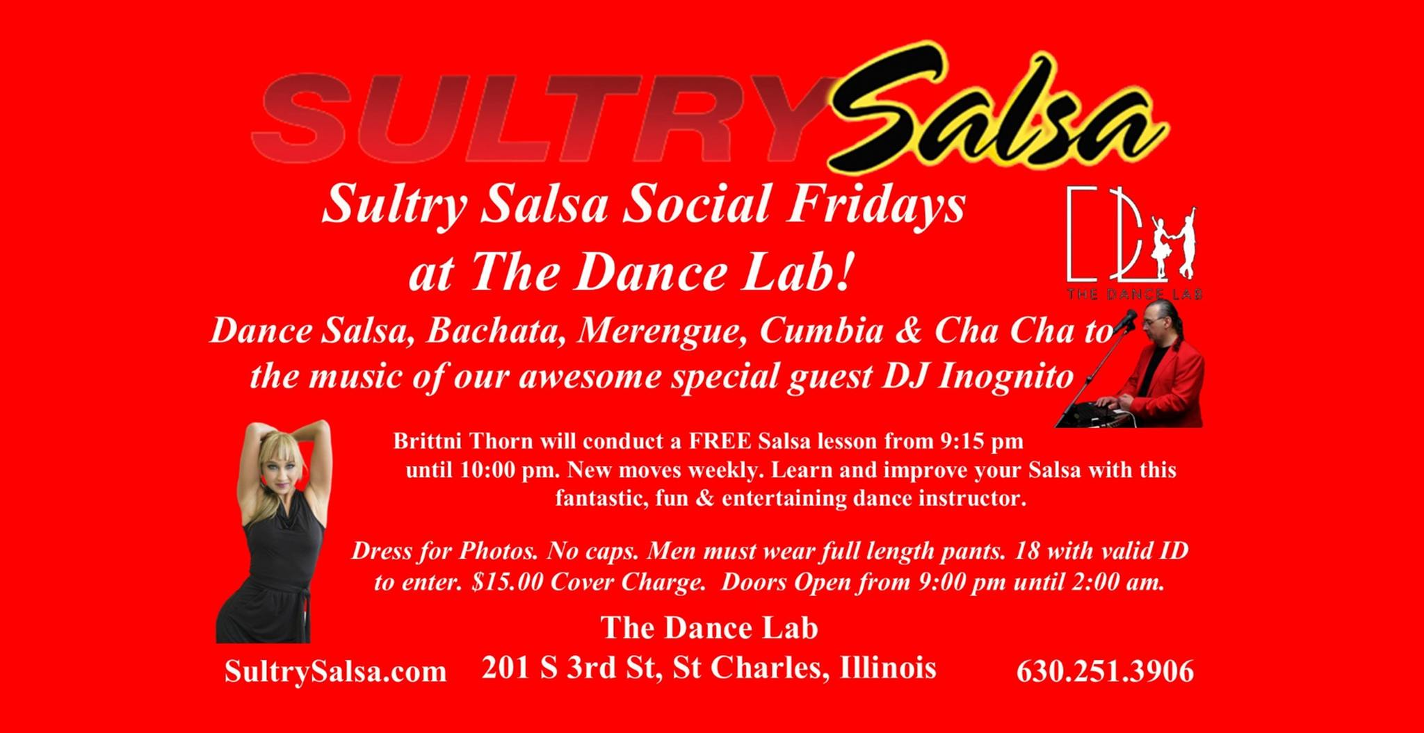 Sultry Salsa Social Fridays at The Dance Lab with Brittni Thorne!