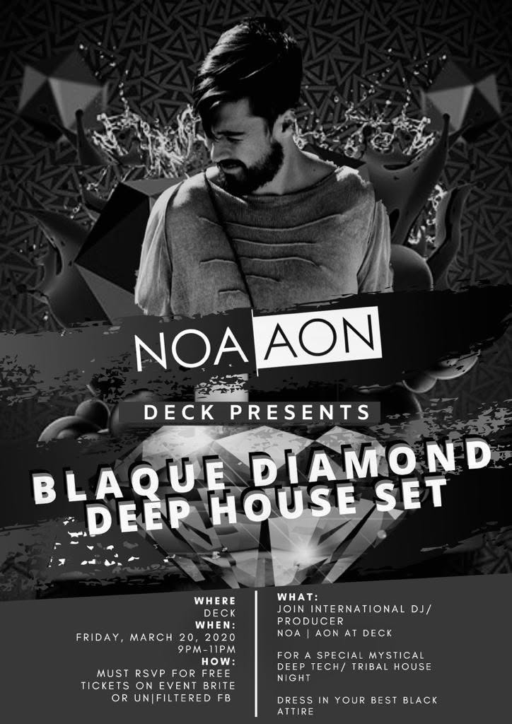 Blaque Diamond Deep House at Deck with Noa aon + Welcome Drink