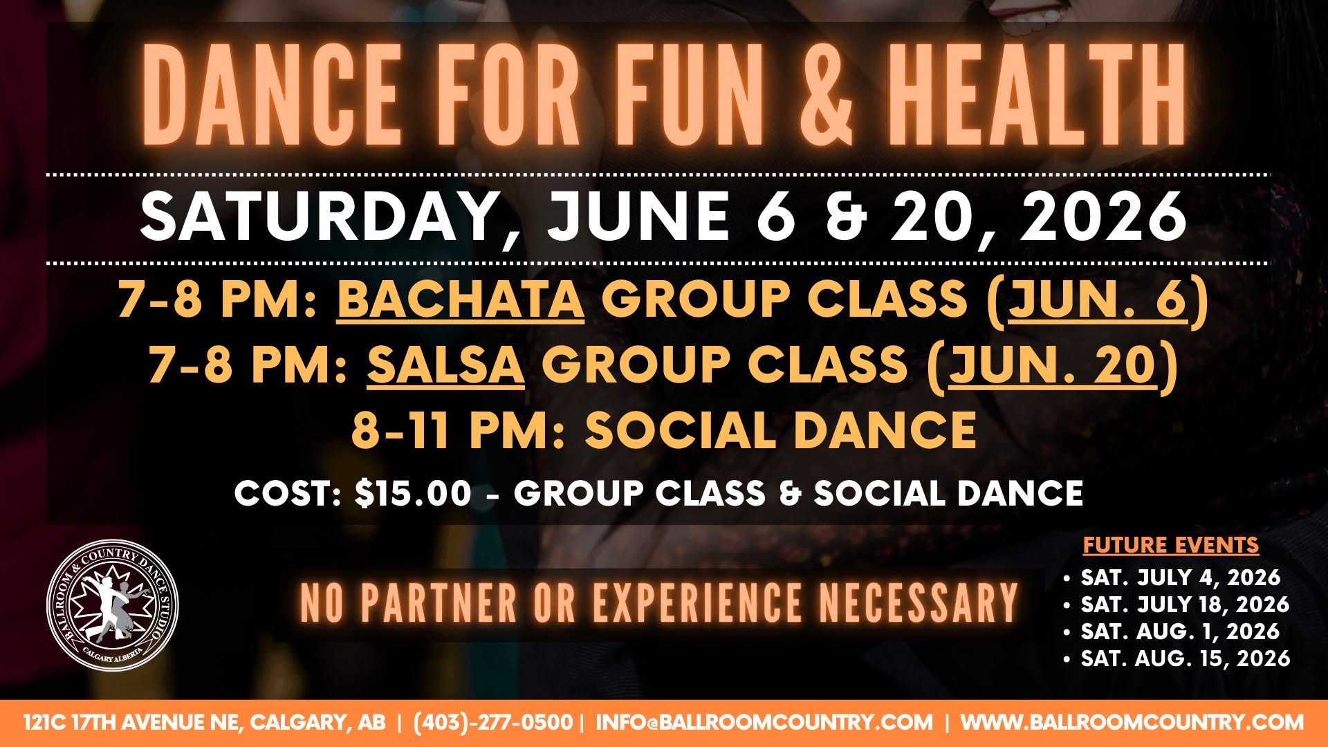 Dance for Fun & Health (June 6 & 20, 2026)