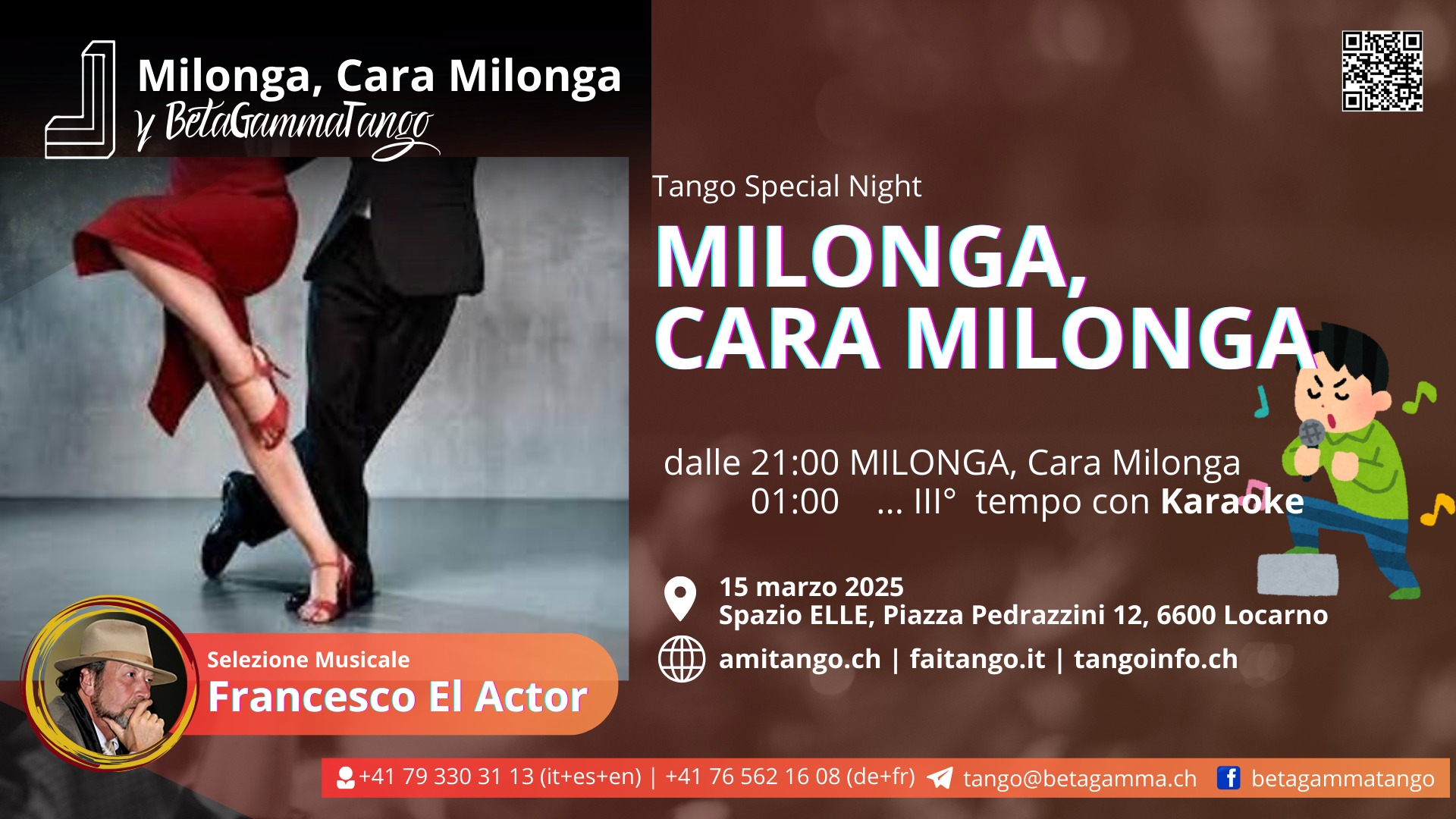 Milonga, Cara Milonga con Karaoke