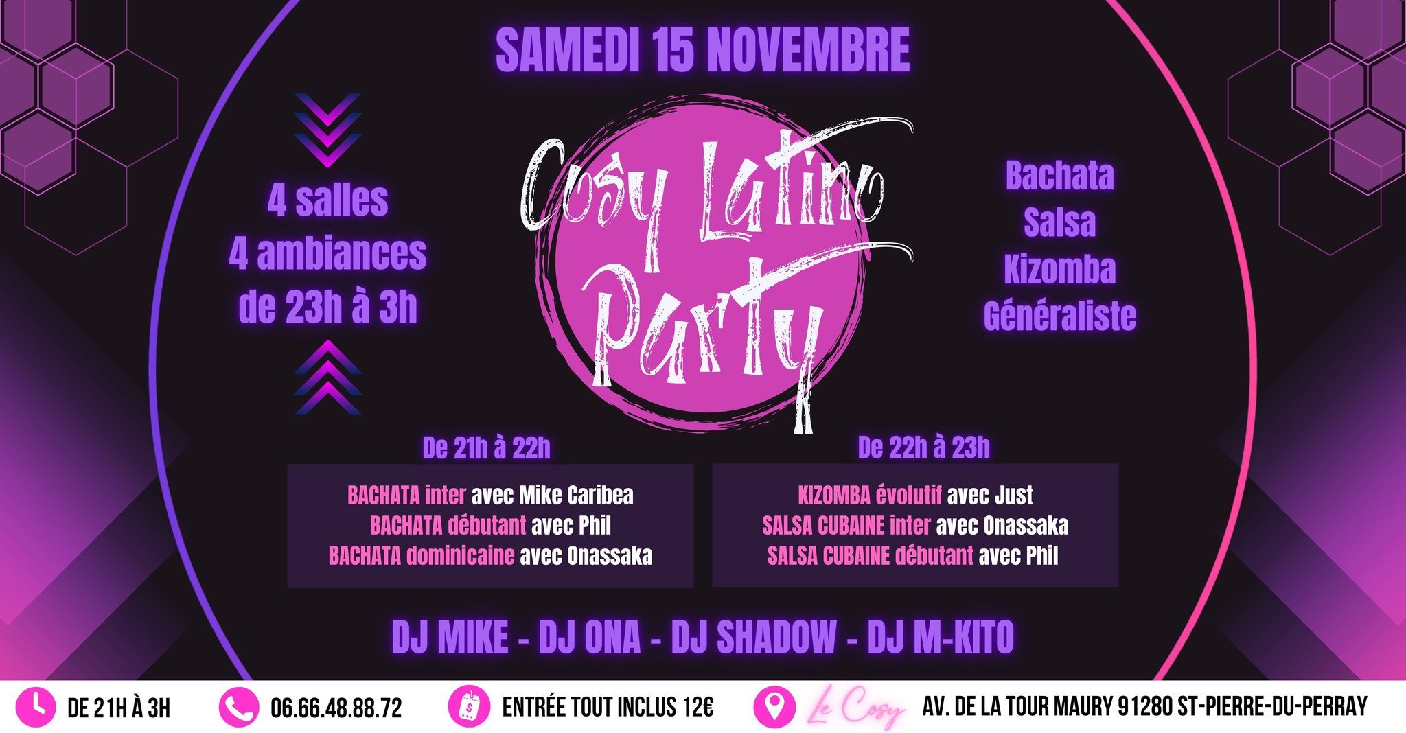 Cosy Latino Party - 15 Novembre 2025