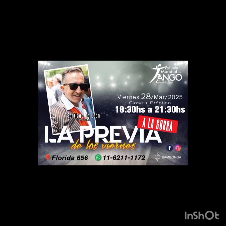 hoy Clase y La Previa en la Escuela Mundial de Tango Gabriela Elías Con Santiago de León