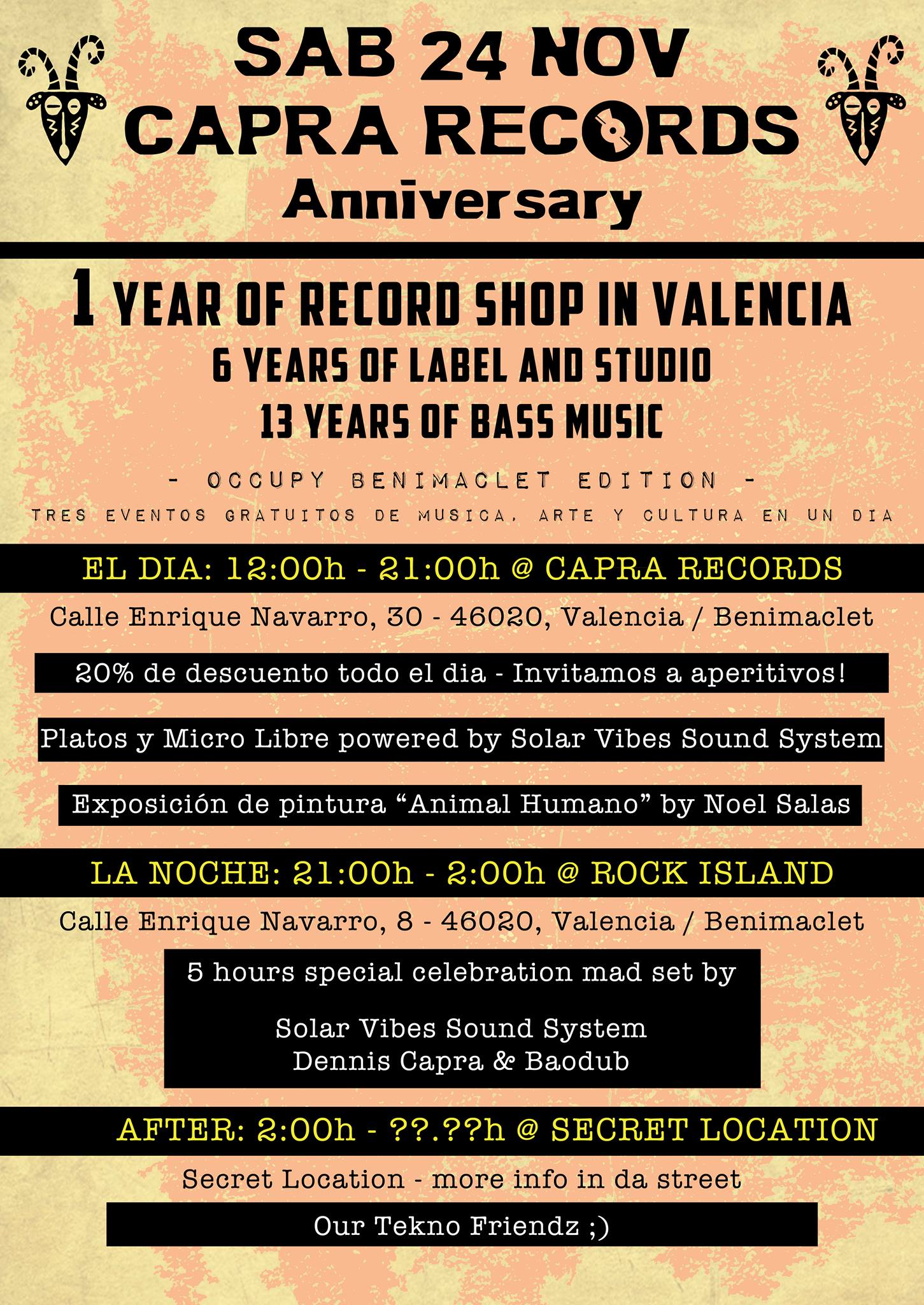 Sab 24 11 Capra Records Anniversary - Occupy Benimaclet Edition