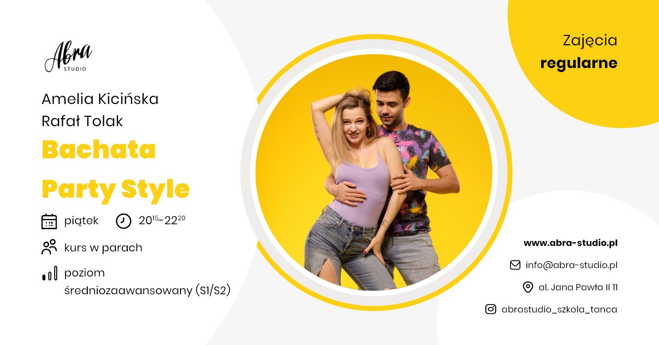 Bachata Sensual, nabór na poziom średniozaawansowany (S2) start 13.12