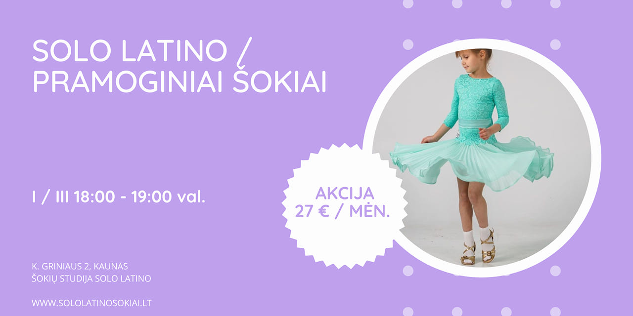 Solo Latino Pramoginiai šokiai Vaikams