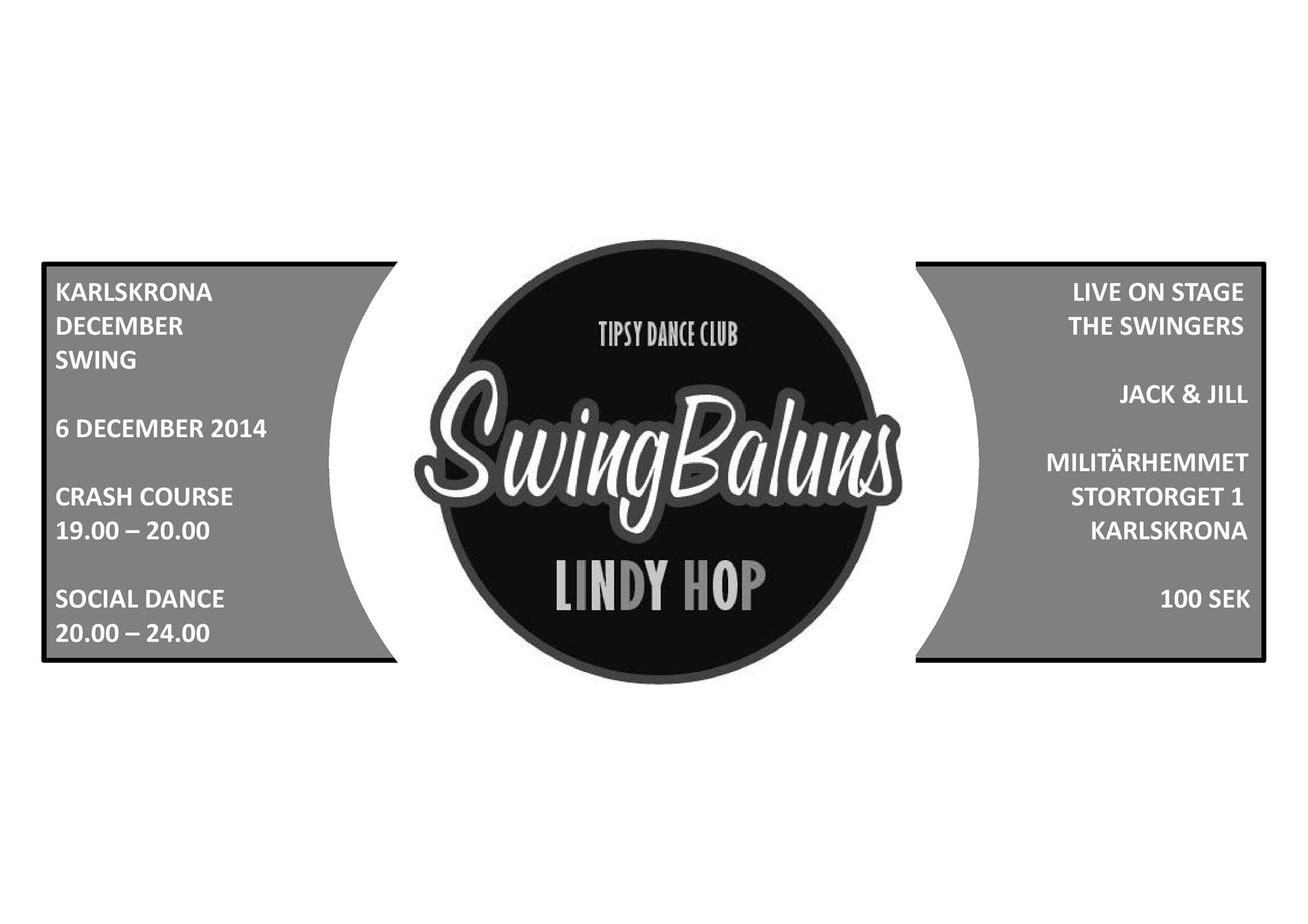 Karlskrona December Swingbaluns 6 December 2014 med The Swingers