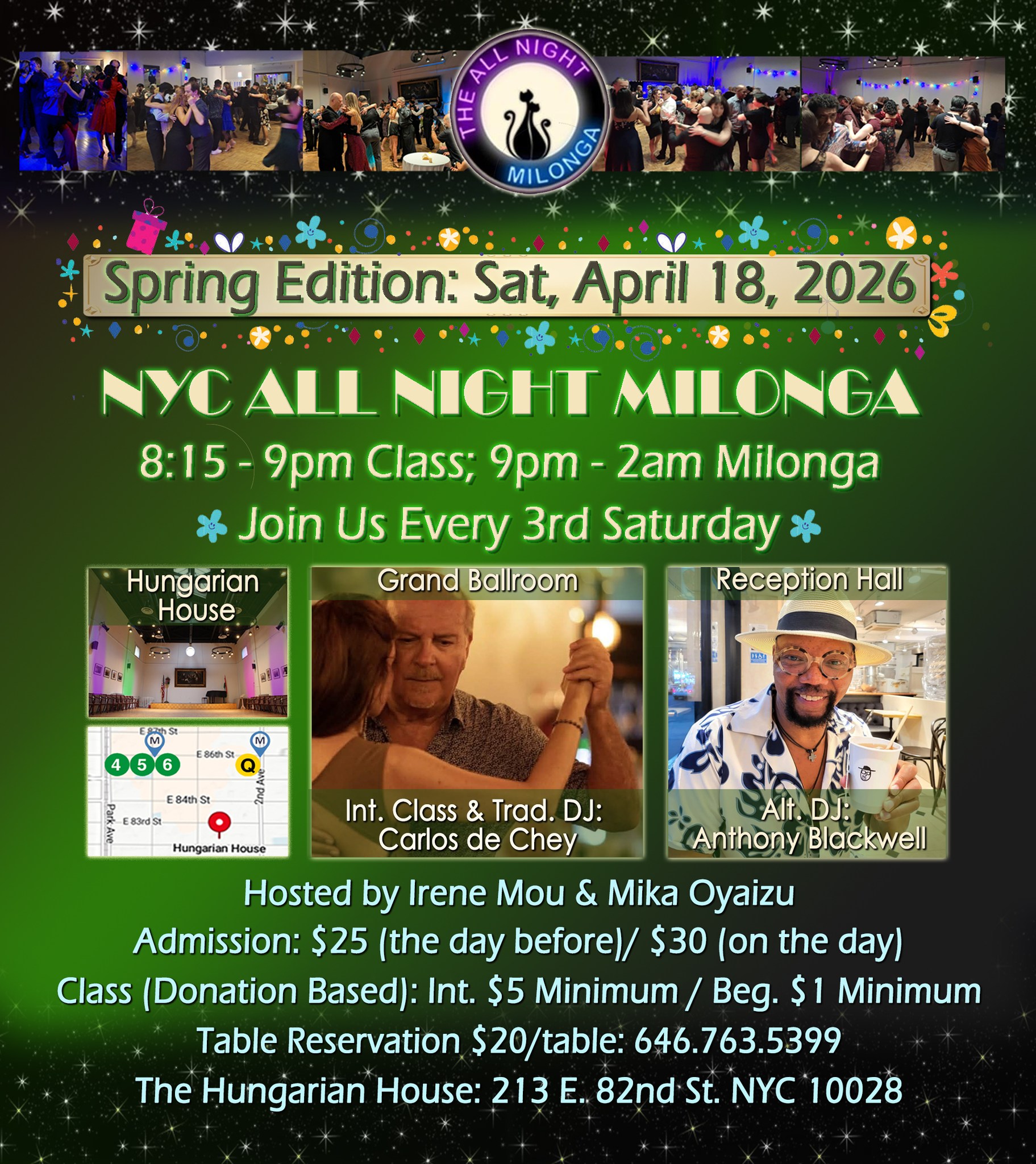 April 18 All Night Milonga - Spring Edition @ Hungarian House