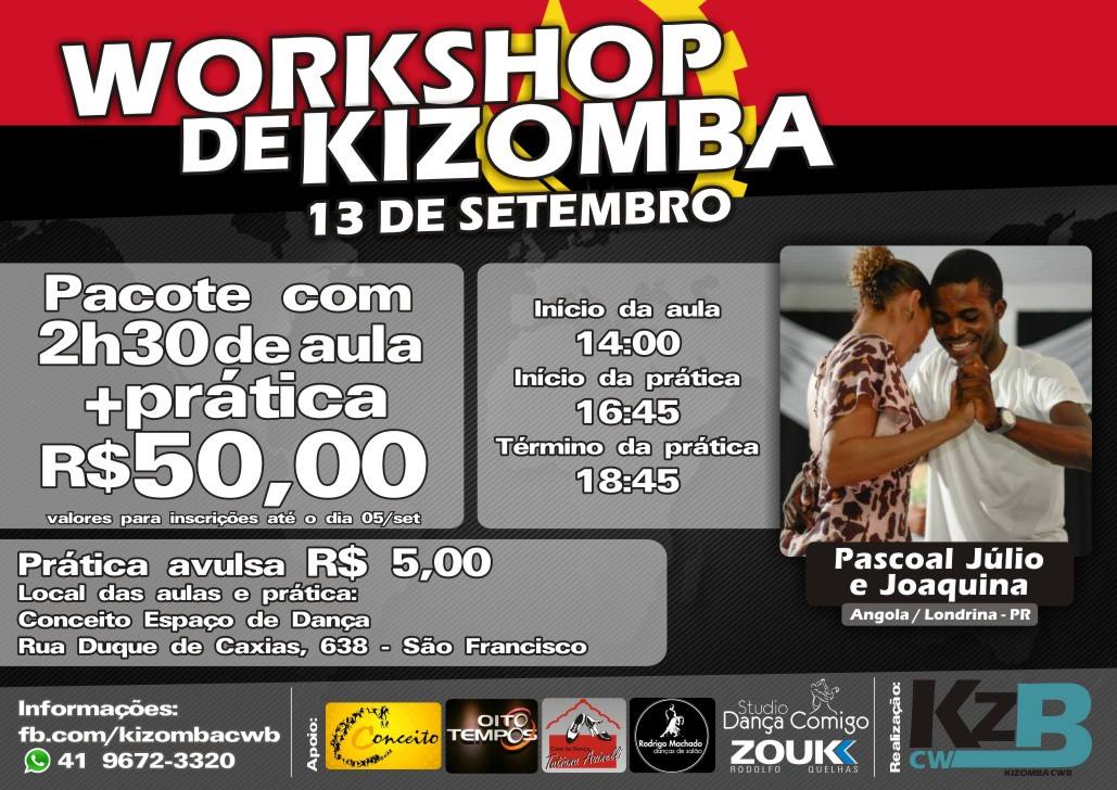 Workshop de Kizomba com Pascoal Julio e Joaquina