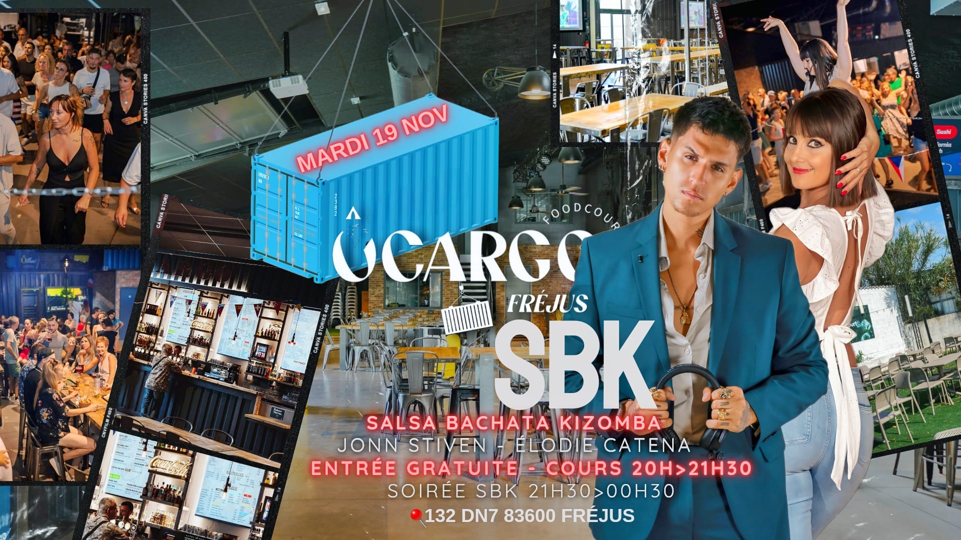 ÔCargo SBK Entrée Gratuite - Jonn Stiven Élodie Catena - Mar 19 Nov