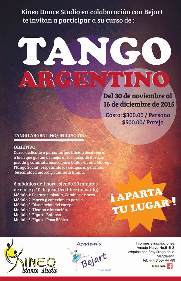 Curso De Iniciación Al Tango Argentino