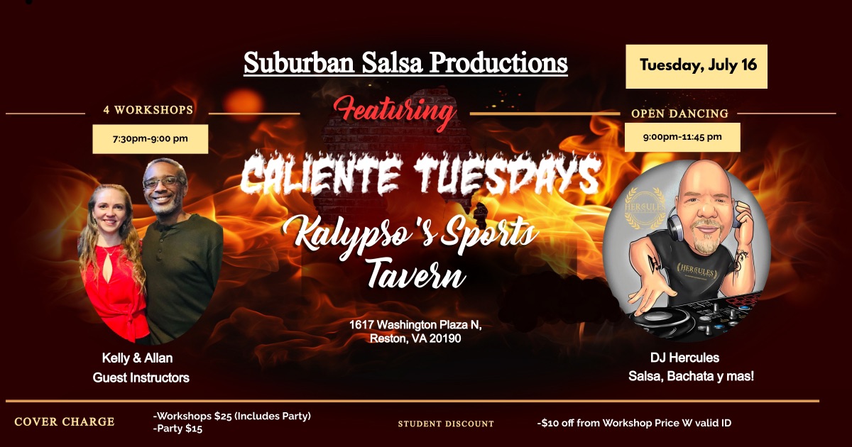 DJ Hercules & guest instructors Alan & Kelly @ Kalypso’s In Reston!