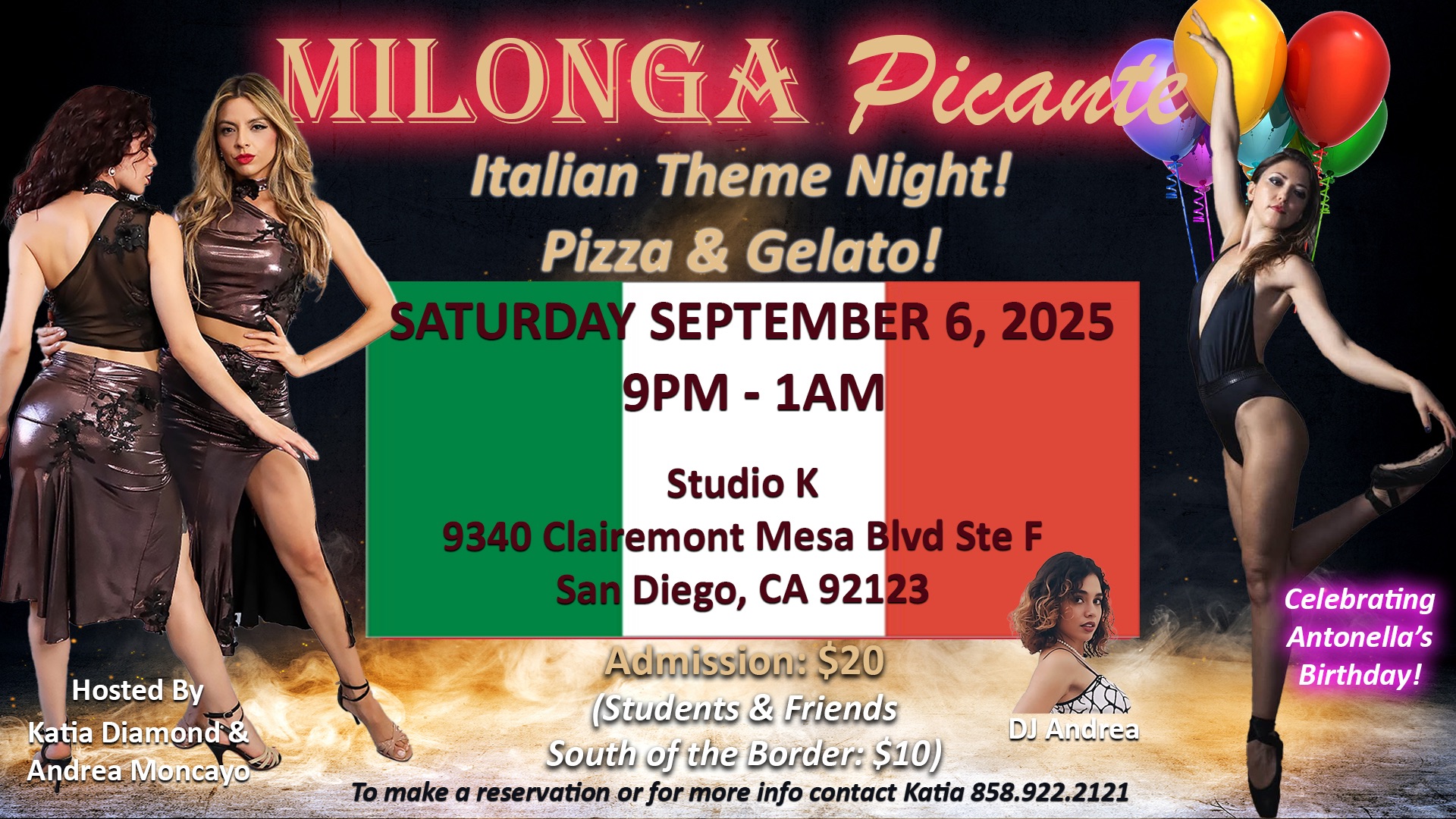 MILONGA PICANTE SAT SEP 6TH ITALIAN NIGHT