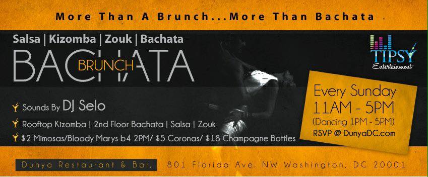 Bachata Brunch DC Sunday Zouk Kizomba Salsa