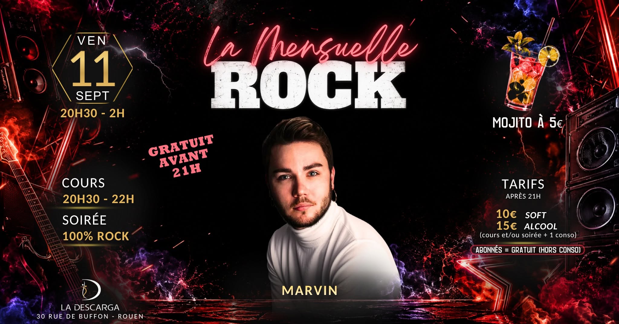 La Mensuelle Rock à La Descarga