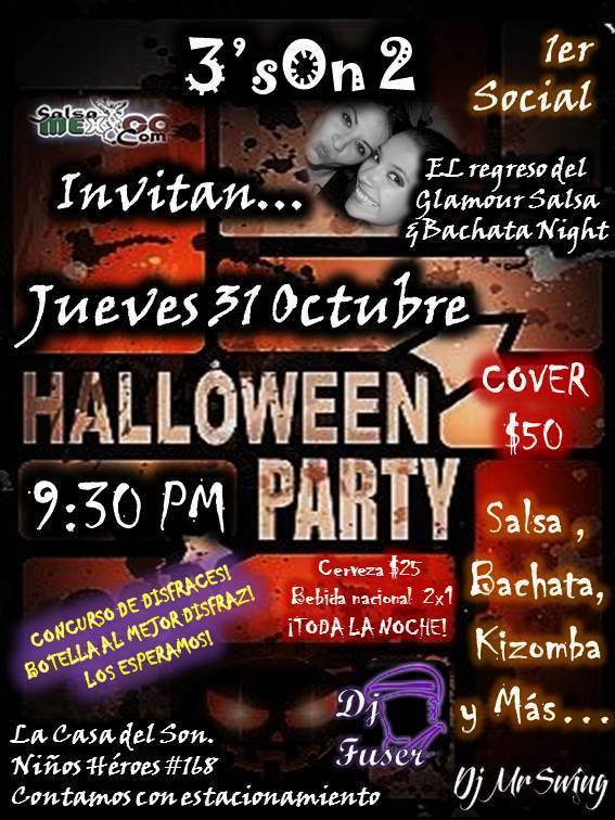 GLAMOUR SALSA & BACHATA NIGHT EN SOCIEDAD CON 3'sOn2 INVITAN.
