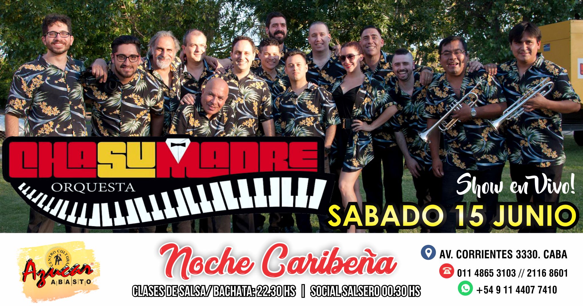 Chasumadre en vivo + Noche Caribeña