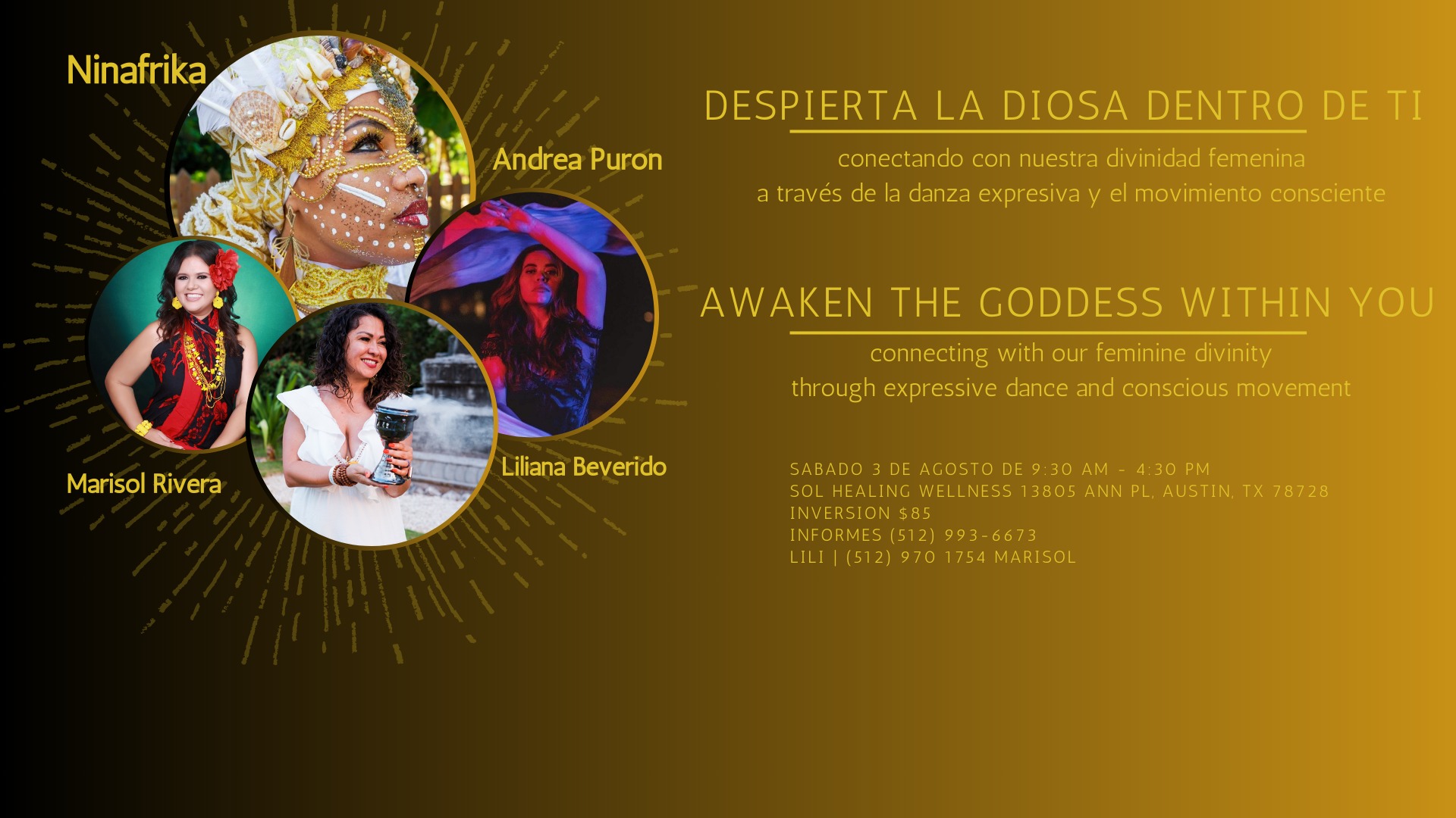 Despierta la diosa dentro de ti. Awaken the goddess within you