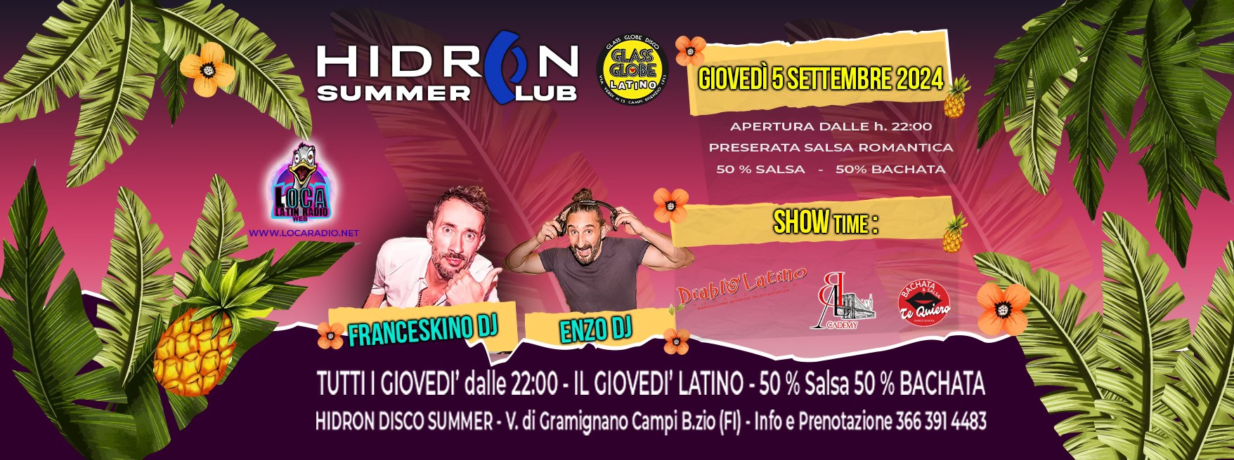 HIDRON LATINO Il Giovedรฌ 2024 - 5 Settembre '24