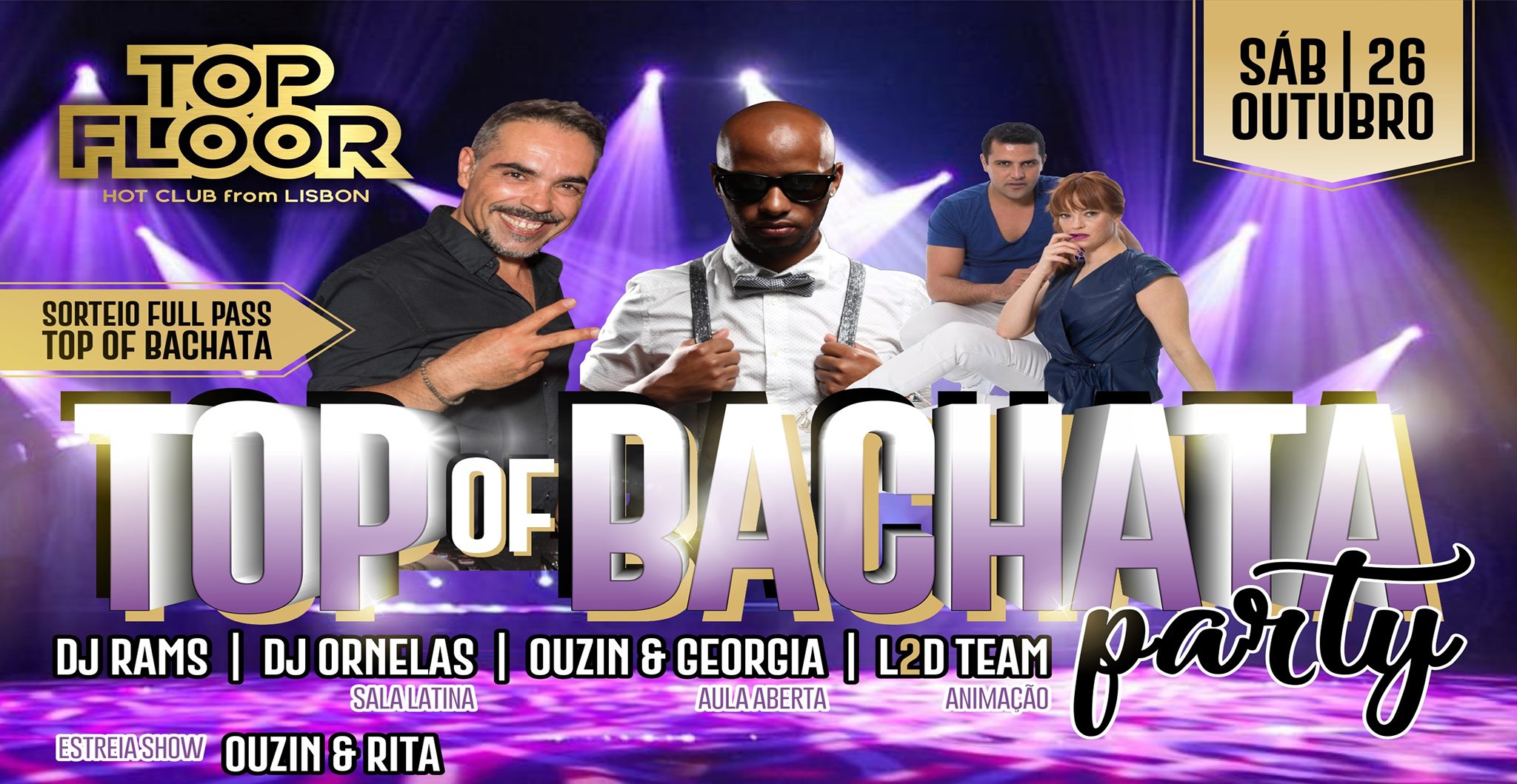 Top of Bachata by L2D - Sábado 26 Outubro no Top Floor