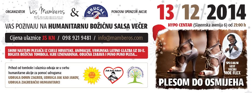 PLESOM DO OSMIJEHA - Humanitarni božićni salsa party 2014.