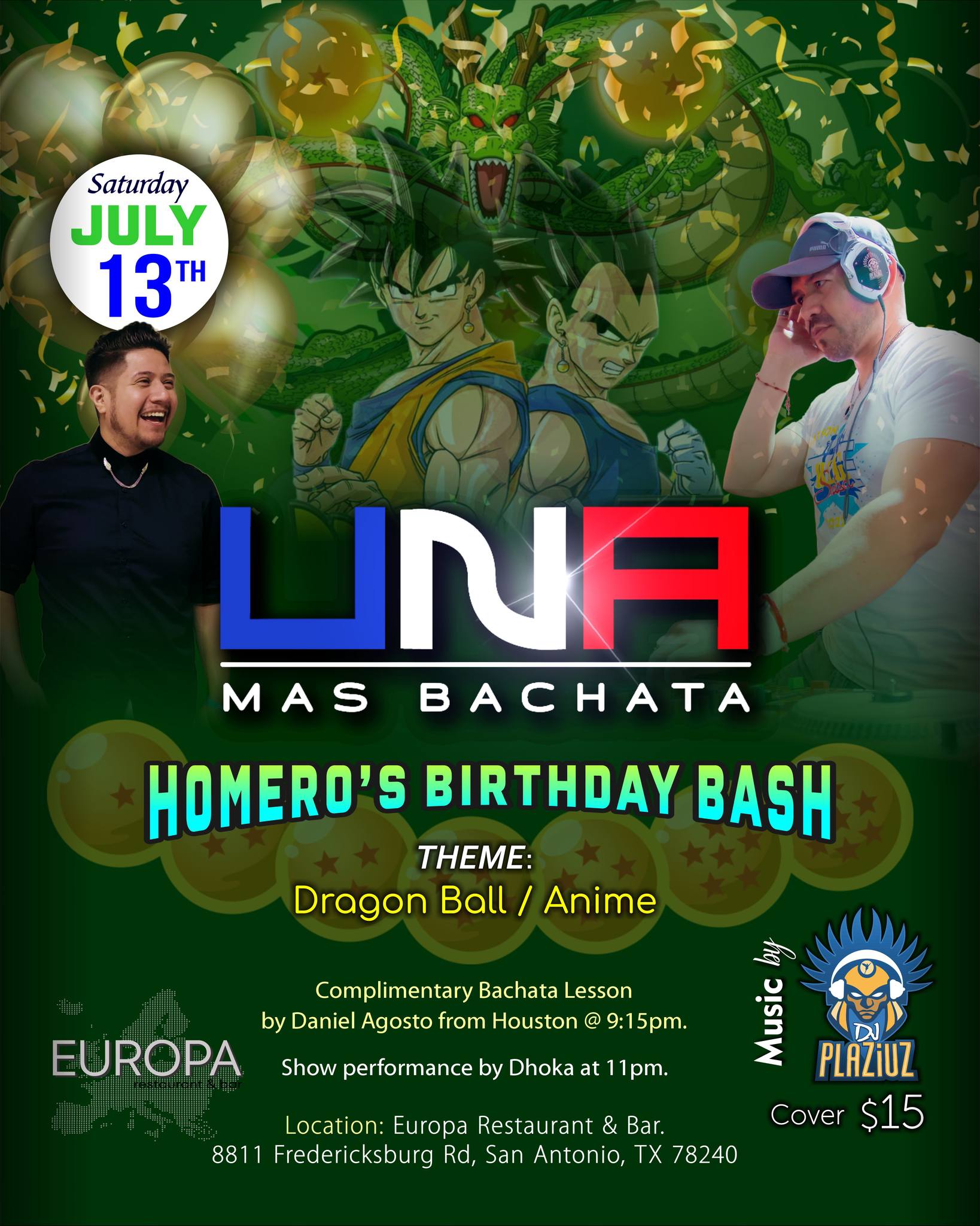 UNA Mas Bachata(Homero's Birthday Bash. THEME: Anime Dragon Ball