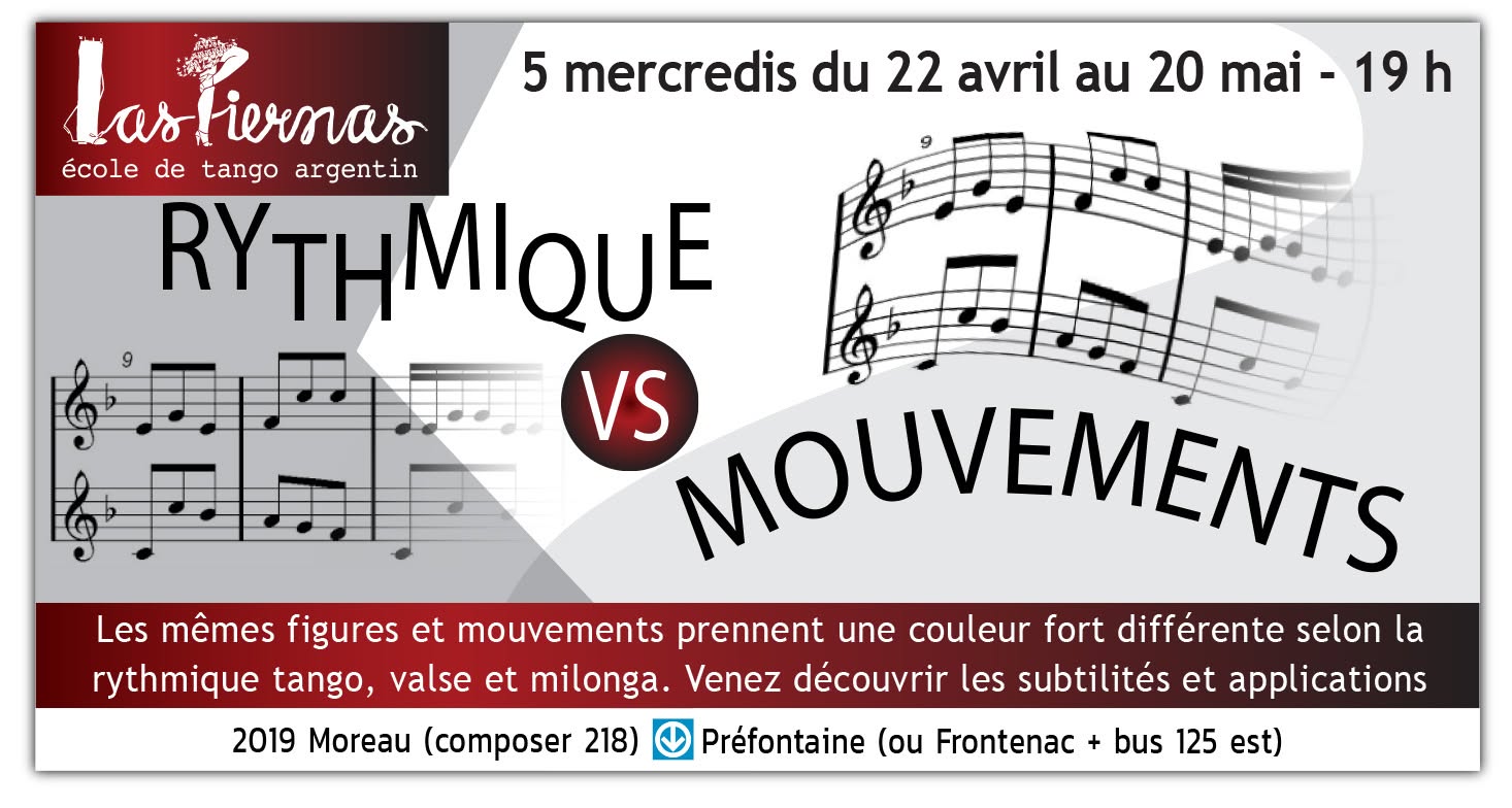 Rythmique vs Mouvements - 5 semaines