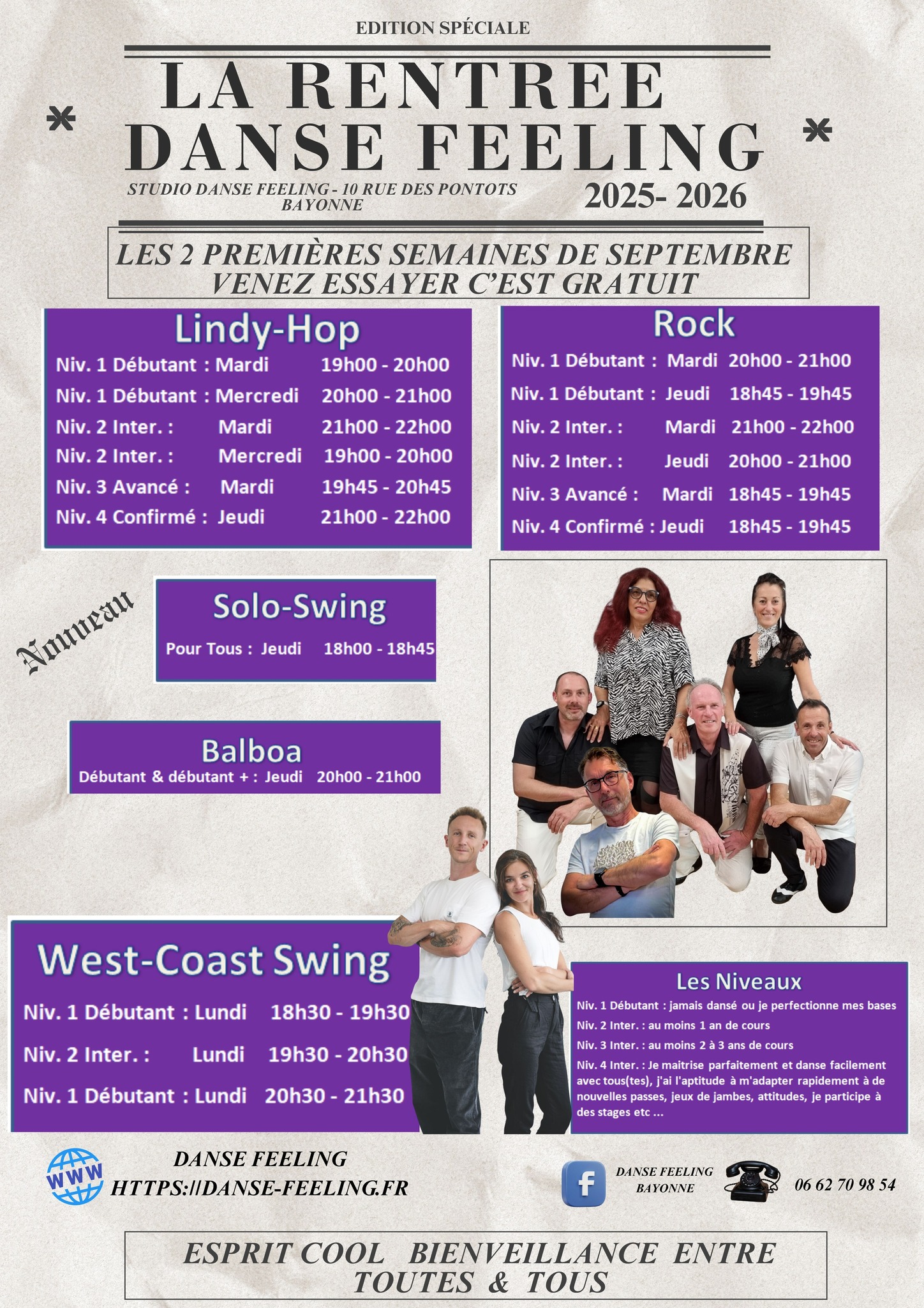Rentrée Danse Feeling: Lindy-Hop, Rock, Wcs, Balboa, Solo-Swing