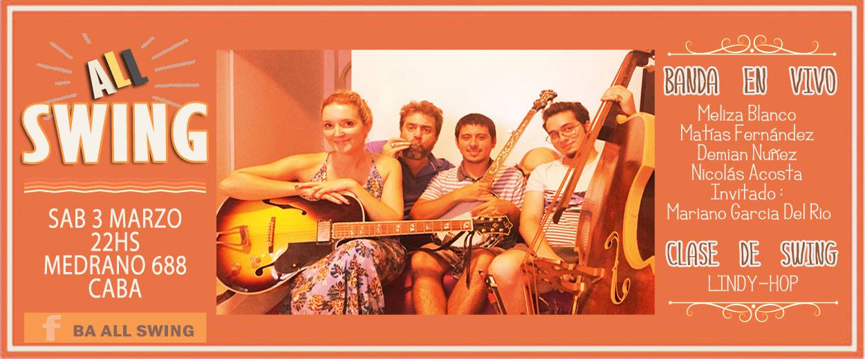 Sab 3 Marzo 22hs - Swing en Puerta Medrano