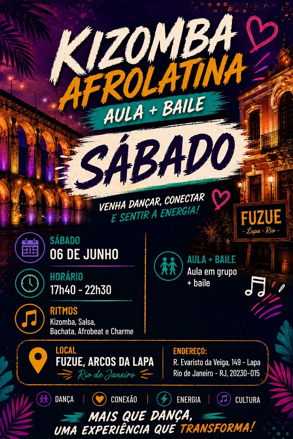 Onde dançar Kizomba no Rio? Festa Afrolatina na Lapa com Salsa, Bachata e Afrobeat 06 06