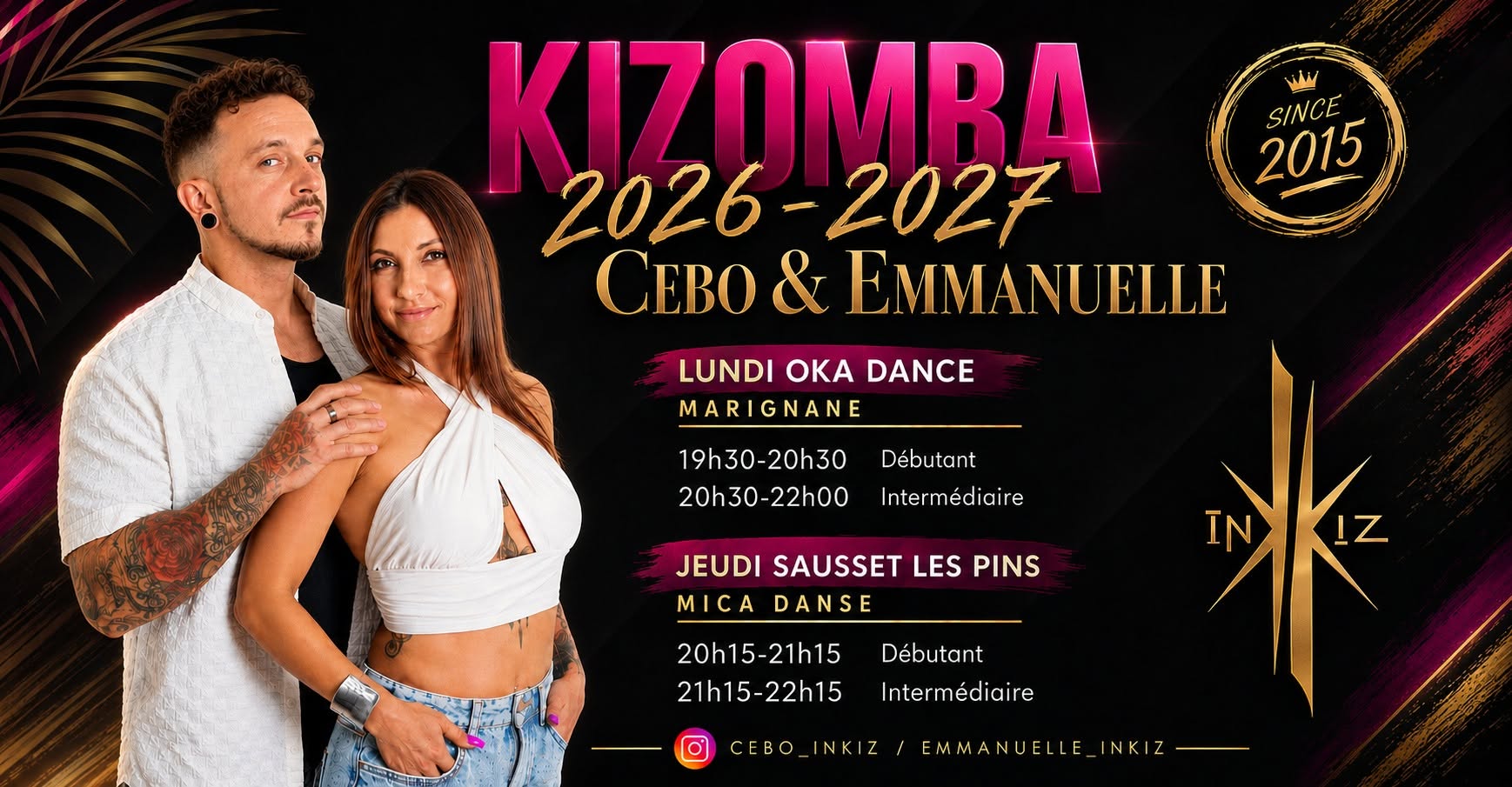 Cours Kizomba École Cebo & Emmanuelle 2026-2027 #inkiz