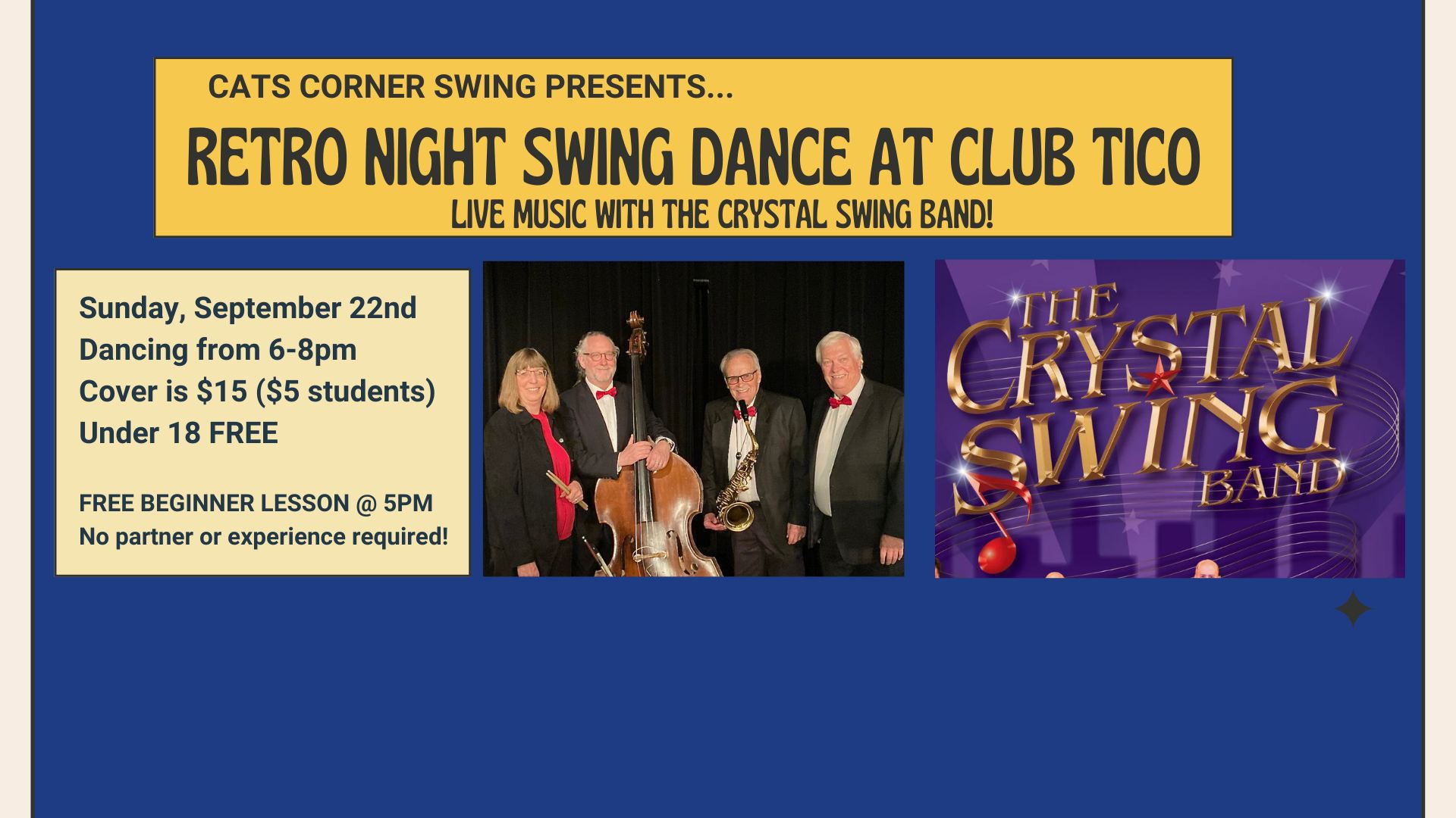 Retro Night Swing Dance with The Crystal Swing Band