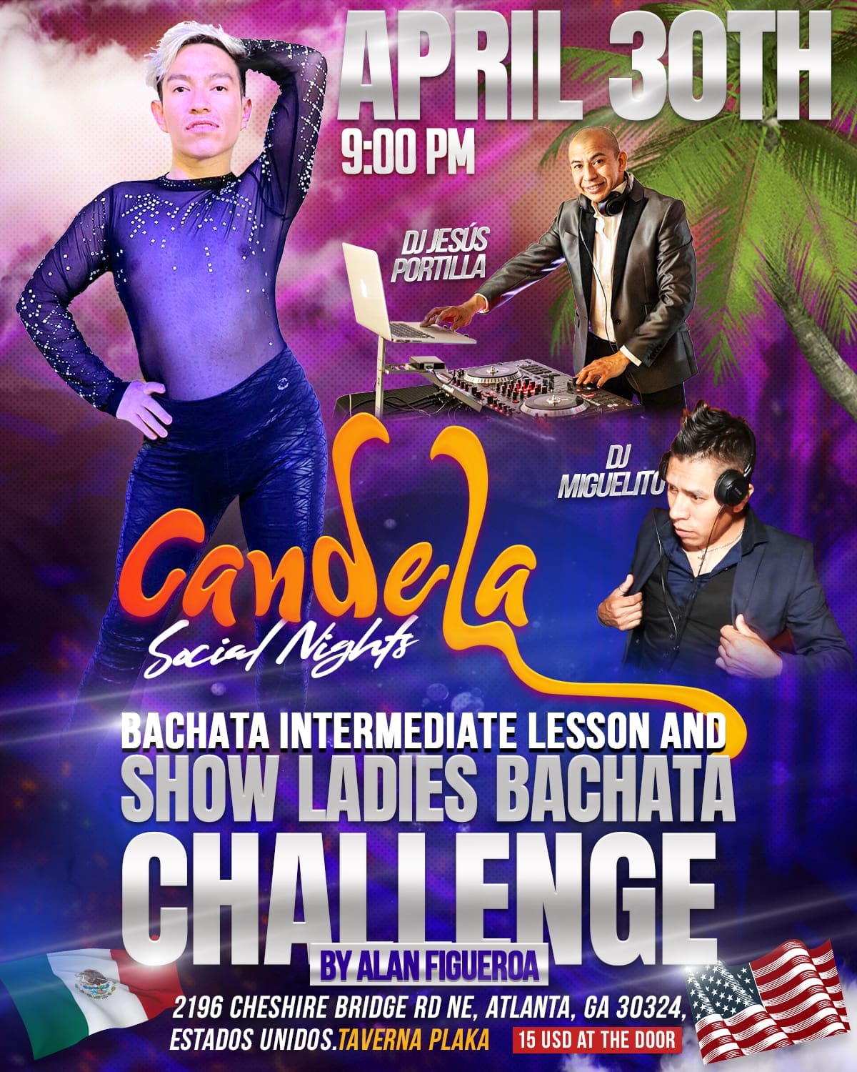 Candela Social Nights for first time in Atlanta