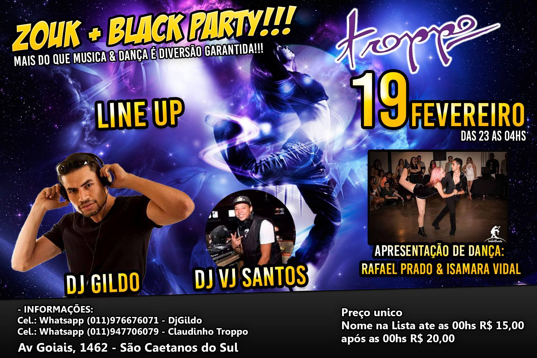 Zouk + Black Party na Troppo