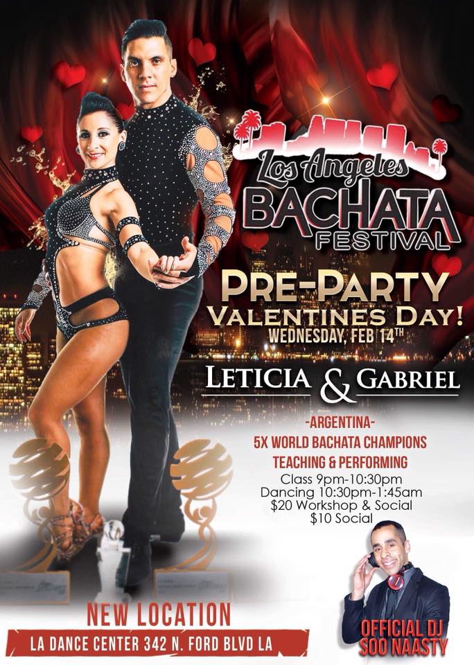 LABF Pre-Party! Valentines Day Bachata Bash! Wednesday, Feb. 14 at LADC!