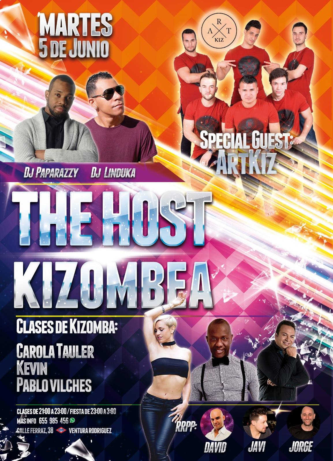 Martes 5 Junio Kizomba en The Host