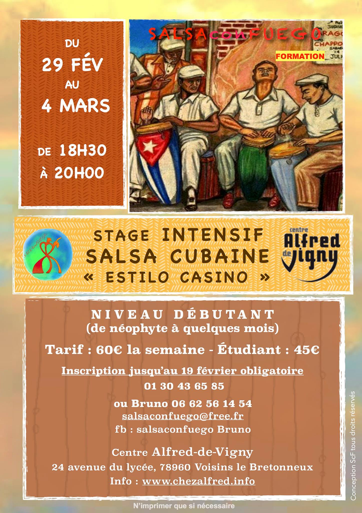 Stage INTENSIF (sur 5 jours) de Salsa Casino avec Bruno ScF