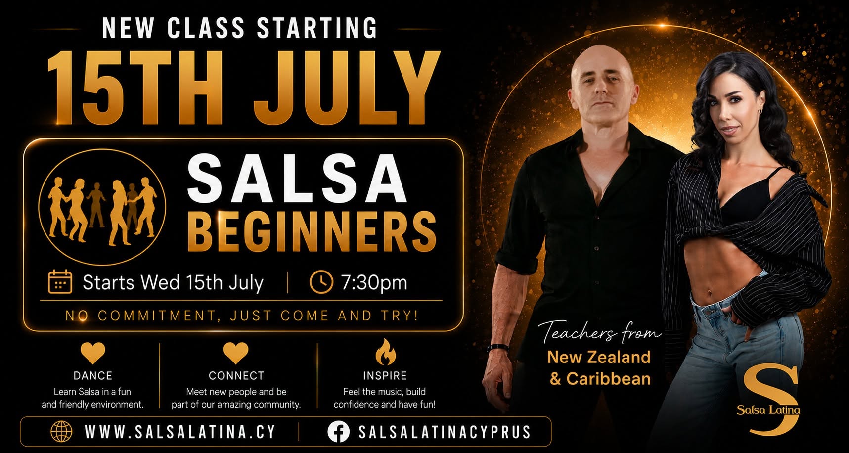 Salsa On1 Beginner Course on Wednesdays in Limassol