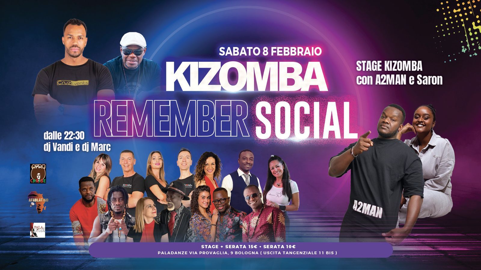 KIZOMBA REMEMBER SOCIAL sabato 8 febbraio al PALADANZE Bologna