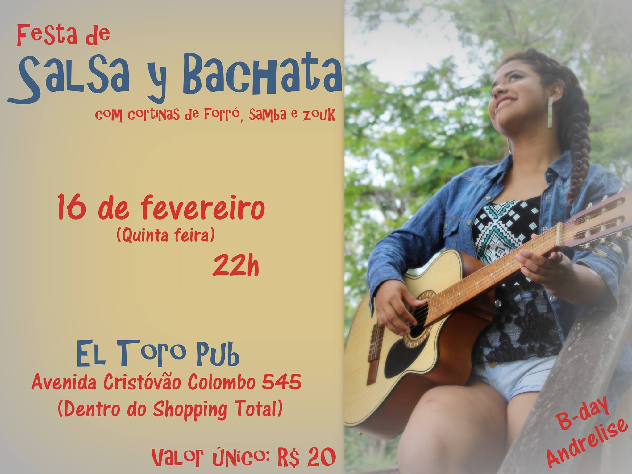 Festa de Salsa y Bachata com cortinas Forró, Samba e Zouk