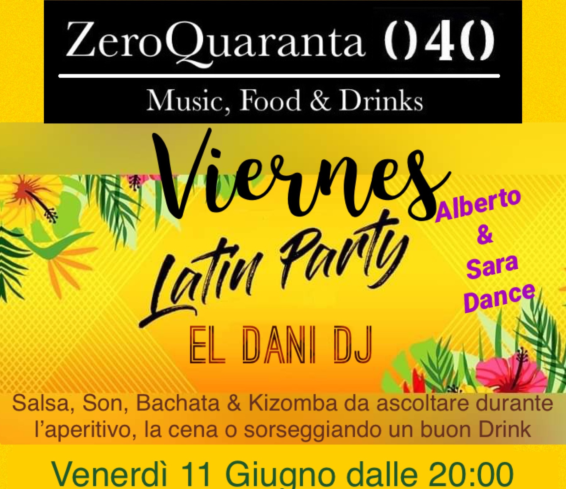 11 Giugno - il Venerdì Latino allo 040