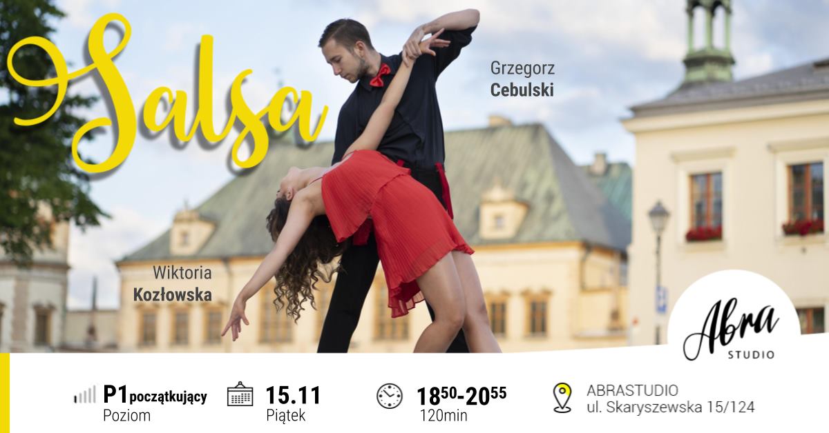Salsa w parach dla początkujących piątek 18:50-20:55 start 15.11